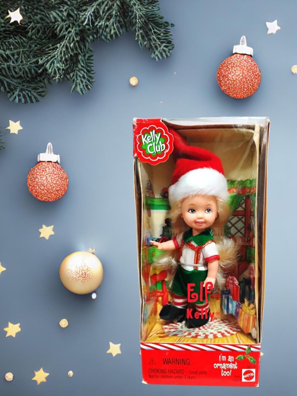 NIB Vintage 2001 Mattel Barbie Kelly Club Elf Christmas Doll Collectible